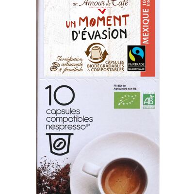 Café bio & équitable "Un Moment d'Évasion", MEXIQUE - Dosettes compatibles Nespresso®