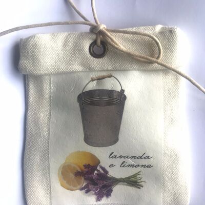 Etiqueta de cera perfumada_Fragancia de hojas de lavanda y limón