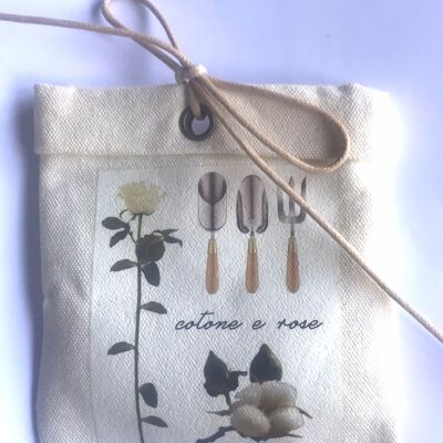 Scented wax tag_Cotton and white roses fragrance