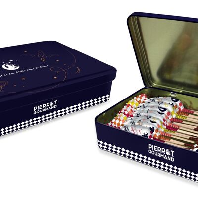 "The Collector's box for gourmands" - 20 spearhead lollipops with fruit and caramel flavors