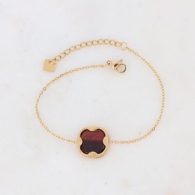 Gold Lloyd bracelet with Bull's Eye stone