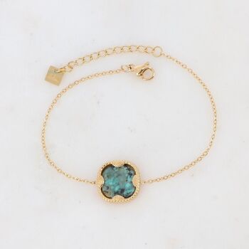 Bracelet Lloyd doré avec pierre Turquoise Africaine 1