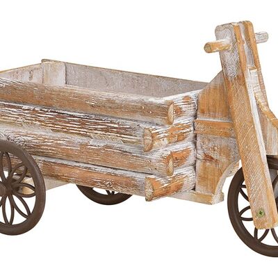 Dreiradwagen aus Holz Braun (B/H/T) 15x24x36cm