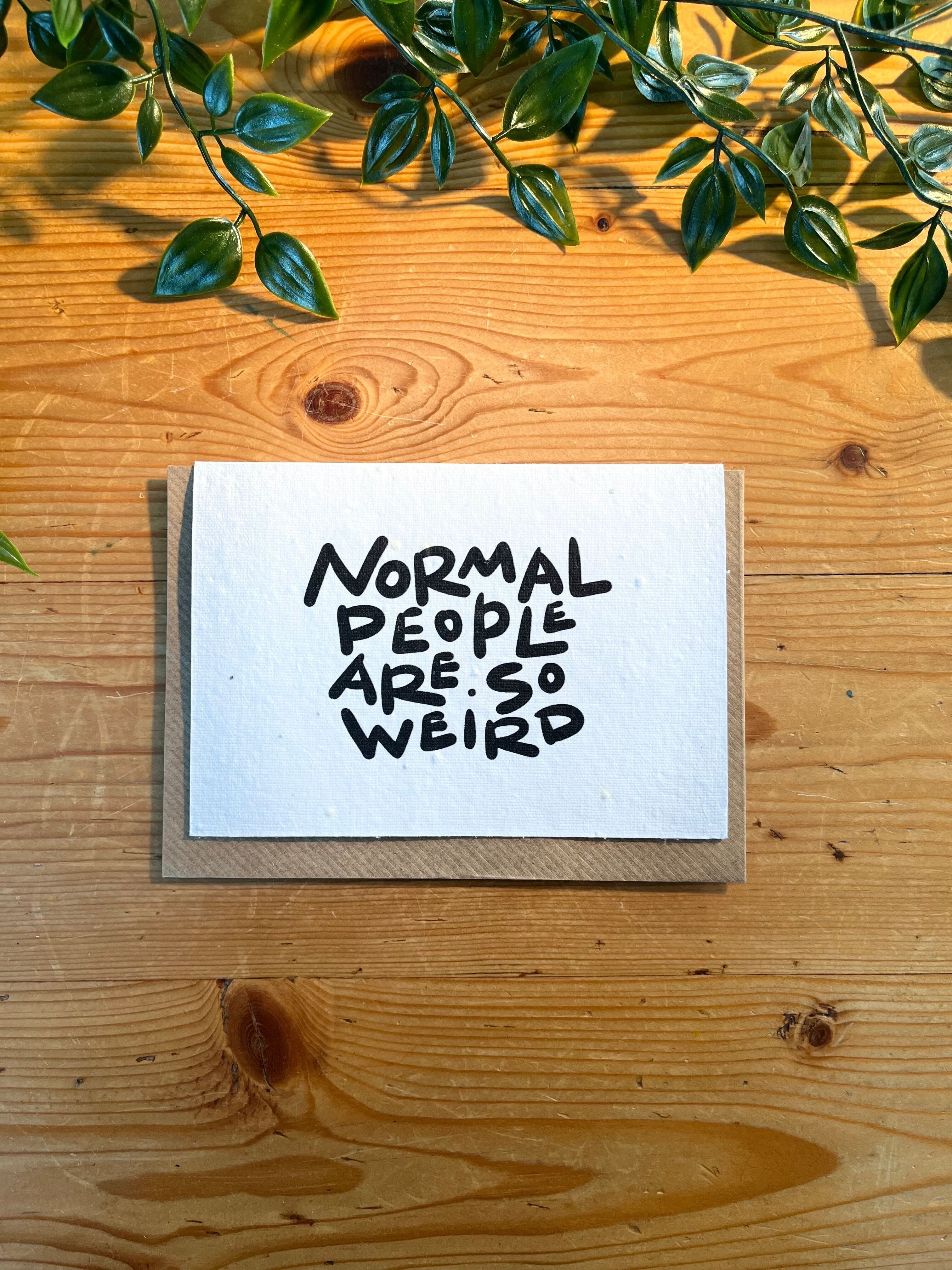 Gente normal - Tarjeta de semillas de papel