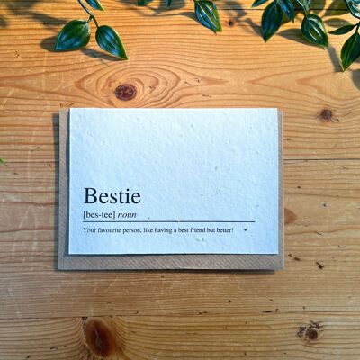 Dictionnaire des meilleures amies - Carte de graines en papier