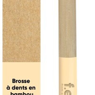 Brosse à dents en bambou soft - Beige