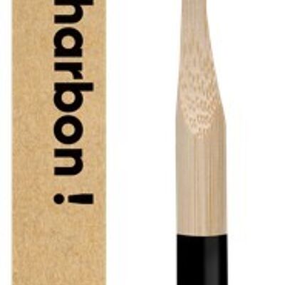 Children's bamboo toothbrushes - soft bristles - Charcoal