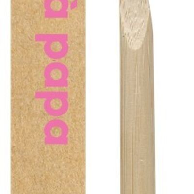 Cepillo de dientes de bambú suave - Rosa