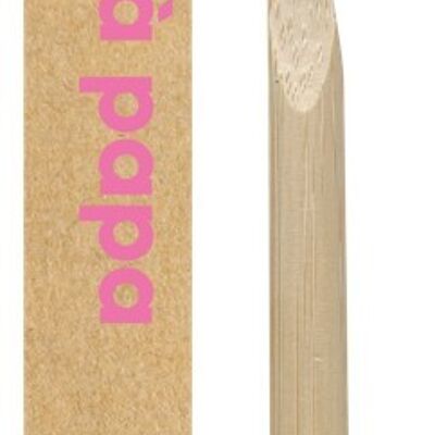 Brosse à dents en bambou soft - Rose