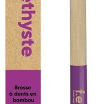 Brosse à dents en bambou medium - Violet