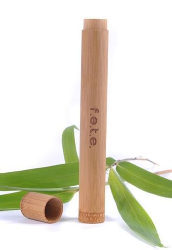 Etui de voyage en bambou naturel