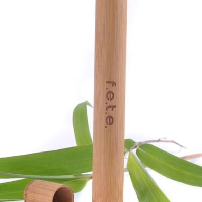 Estuche de viaje de bambú natural