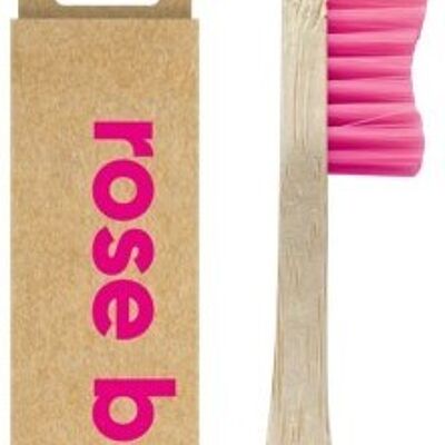 Cepillos de dientes de bambú con cerdas duras - Rosa