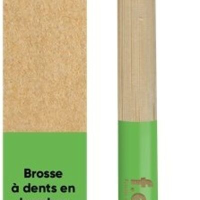 Cepillos de dientes de bambú con cerdas duras - Verde