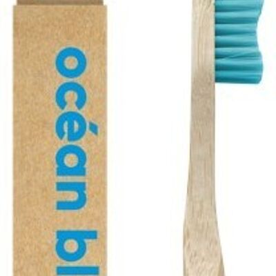 Brosse à dents en bambou medium - Bleu