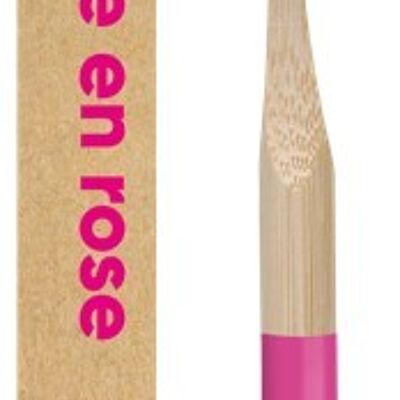 Children's bamboo toothbrushes - soft bristles - Pink