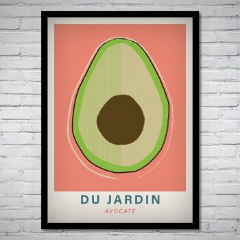 Impression d'art moderne de fruits d'avocat du jardin Poster