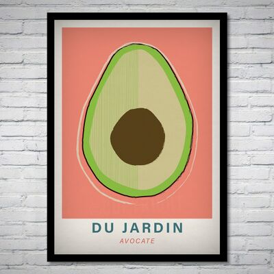 Póster de impresión de arte moderno de aguacate Du Jardin Fruit