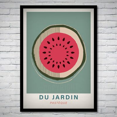 Poster di stampa d'arte moderna della frutta dell'anguria Du Jardin