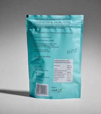 Chips de noix de coco bio torréfiées premium 125g 2