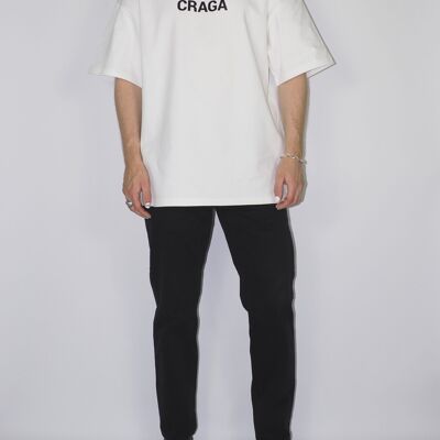 Übergroßes T-Shirt, Weiß