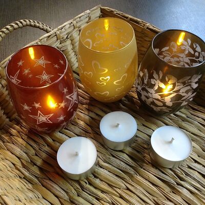 TEALIGHT SACHETS OF 4 SCENTED TEA CANDLES