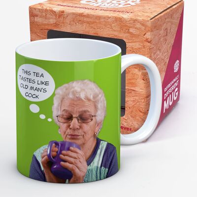 Funny Old Man's Cock Tea Mug