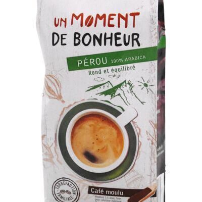 Café moulu bio & équitable "Un Moment de Bonheur", PÉROU