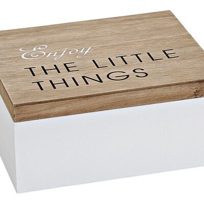 Aufbewahrungsbox Little Things aus Holz, B22 x T18 x H10 cm