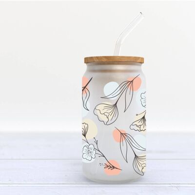 Floral line cup glass ,