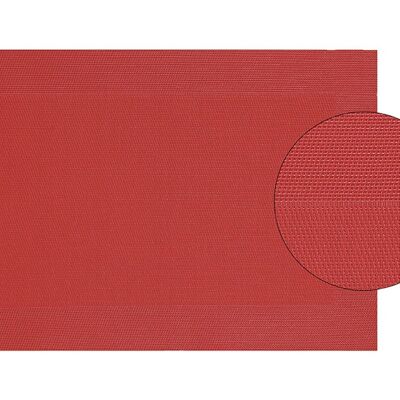 Platzset in rot, fein, aus Kunststoff, B45 x H30 cm