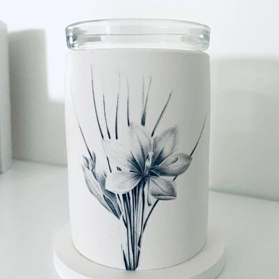 Peace lily concrete burner ,