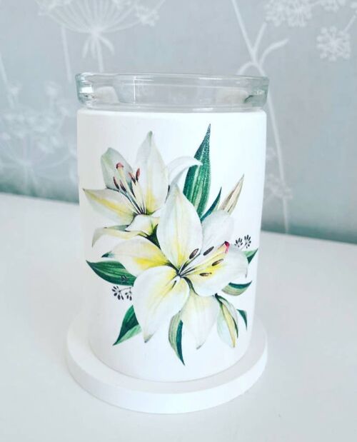 White lily concrete burner ,