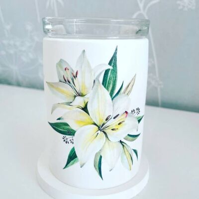 White lily concrete burner ,