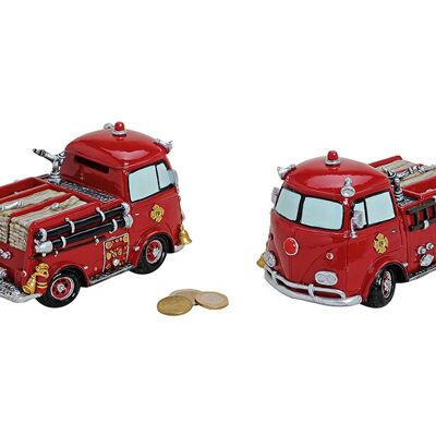 Spardose Feuerwehrwagen aus Poly, B17 x T10 x H11 cm