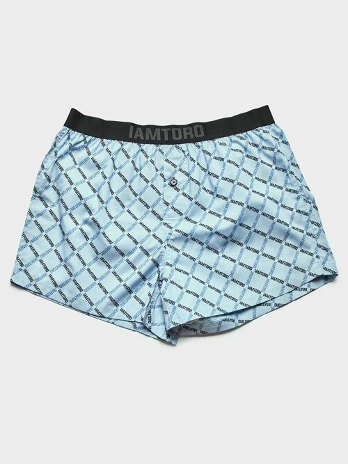 Boxershort Woven Logo Blauw - L