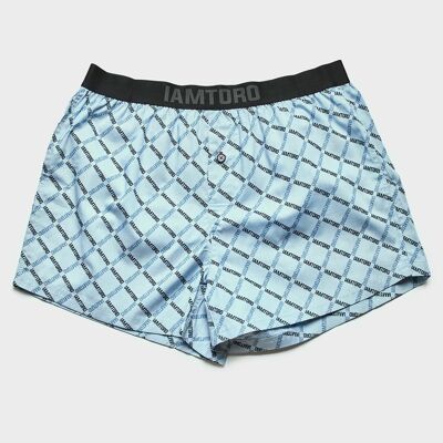 Boxershort Woven Logo Blauw - M