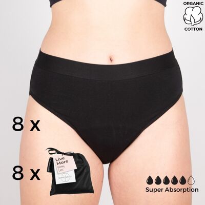 8-pack Period Panty brief -All Sizes-  Super Absorption - Get Cozy
