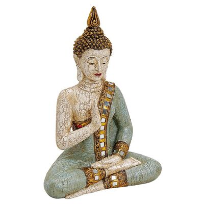 Buddha sitzend aus Poly, B19 x T10 x H29 cm