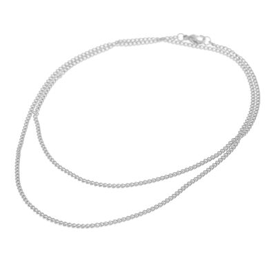 Herren Halskette - Plain Silver 2mm