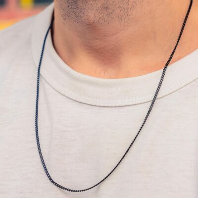 Herren Halskette - Noir Uni 2mm