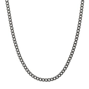Herren Halskette - Noir Uni 2mm 2