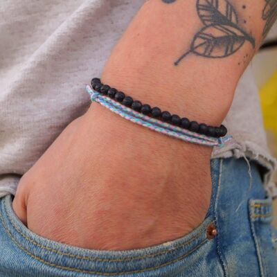 2x Bracciale Surfer - Retro e Lavasteine