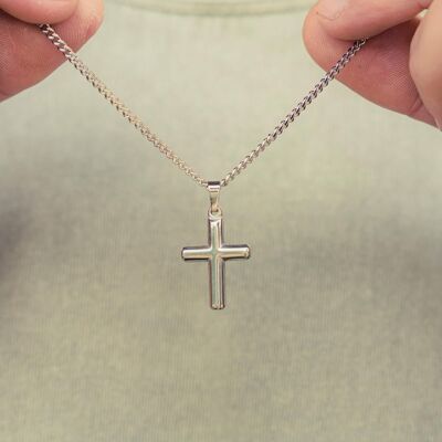 Herren Halskette - Silver Cross