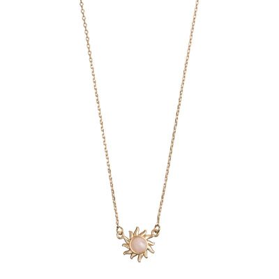 Timi of Sweden | Sun with Rose Stone Necklace - Gold | Exclusive Scandinavian design that is the perfect gift for every women