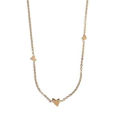 Timi of Sweden |  Tre små hjärtan halsband Gold | Exclusive Scandinavian design that is the perfect gift for every women