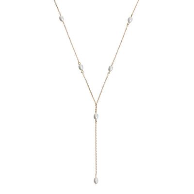 Timi of Sweden | Y-format Halsband Pärlor Gold | Exclusive Scandinavian design that is the perfect gift for every women