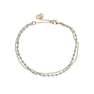 Timi of Sweden | Dubbelt Armband  Pärlor Turquoise | Exclusive Scandinavian design that is the perfect gift for every women