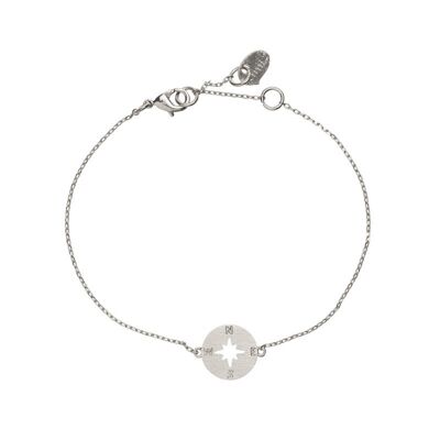 Timi of Sweden | Armband med kompass Silver | Exclusive Scandinavian design that is the perfect gift for every women