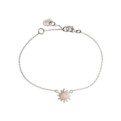 Timi of Sweden | Armband Sol med Rosa Sten Silver | Exclusive Scandinavian design that is the perfect gift for every women